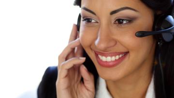 Woman Phone with headset
