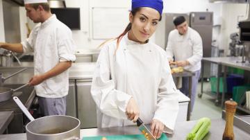 Students Training To Work In Catering Industry