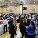 Broad view of job seekers and employers connecting at the 2025 Tustin Career Fair