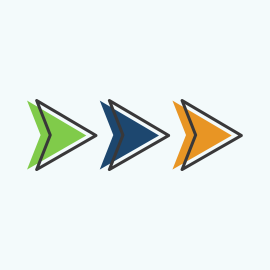 three right facing arrows