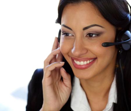 Woman Phone with headset